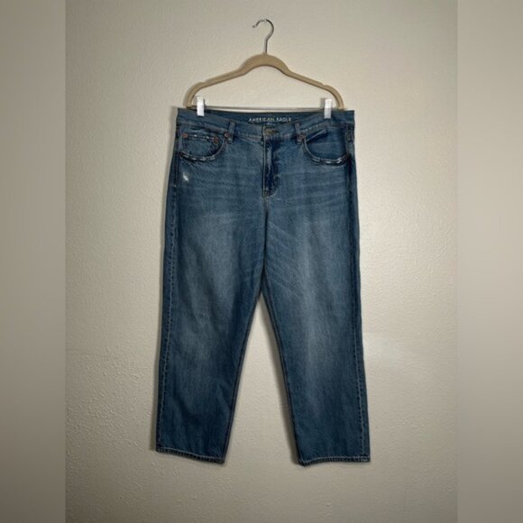 American Eagle 90’s low rise straight leg jeans size 16 short - Picture 1 of 5